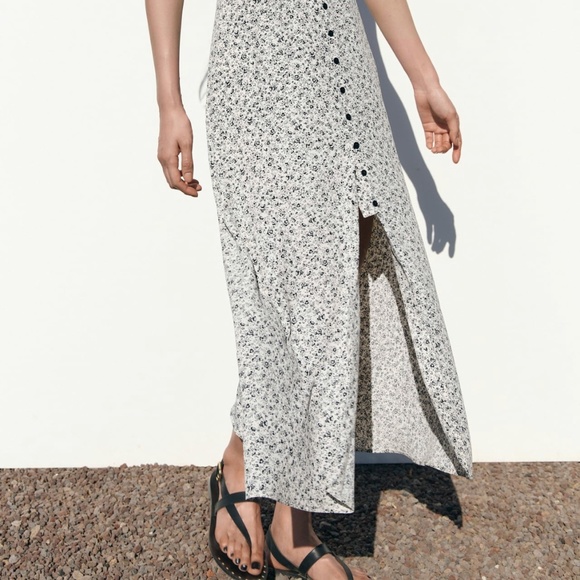 Zara floral print slip dress for summer - Picture 4 of 7